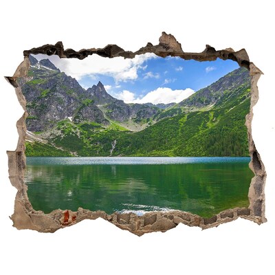 3D Wandtattoos Loch in der Wand Berglandschaft am See