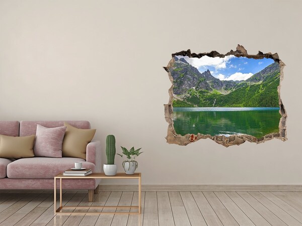 3D Wandtattoos Loch in der Wand Berglandschaft am See