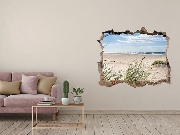 3D Wandtattoos Loch in der Wand Blick auf den Strand