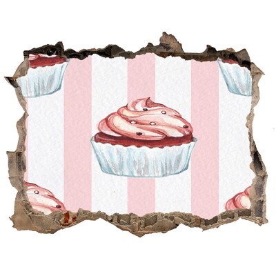 Wandtattoos Loch Cupcake in einem kleinen Laden