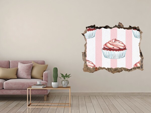 Wandtattoos Loch Cupcake in einem kleinen Laden