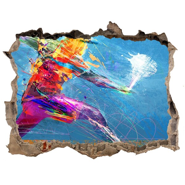 Wandtattoos Mauerdurchbruch Eintauchen in Farben