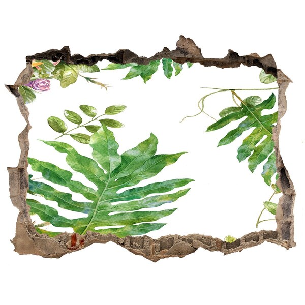 Wandtattoos Mauerdurchbruch Tropisches Paradies hinter der Mauer