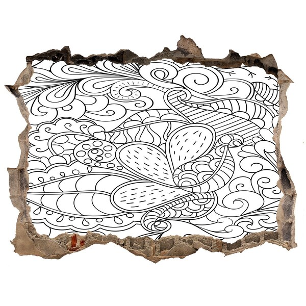 3D Wandtattoos Loch in der Wand Eine bunte Welt in einem Loch