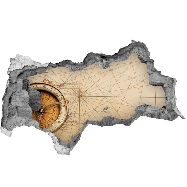 Wandtattoos Loch Alte Seekarte