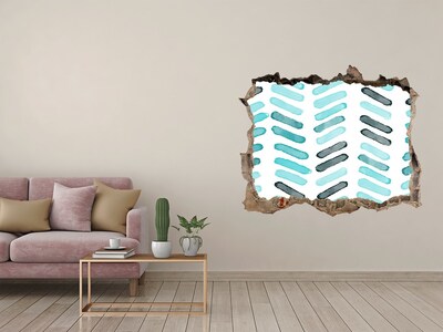 3D Wandsticker Loch Interieur im modernen Stil