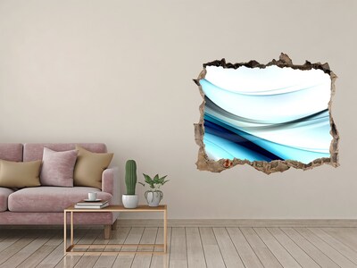 3D Wandtattoos Loch in der Wand Eine Welle im Blau