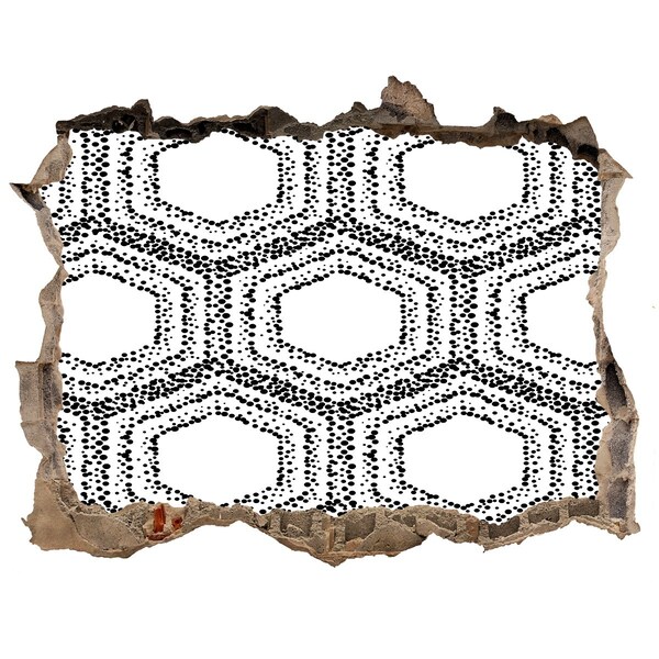 3D Wandsticker Loch Geometrisches Muster an der Wand