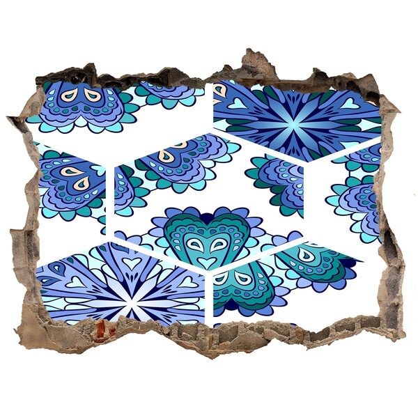 Wandtattoos Loch Buntes Muster an der Wand