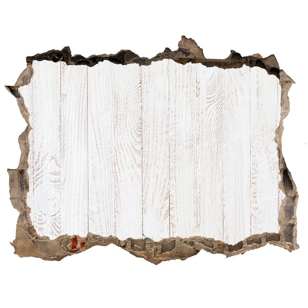 Wandtattoos Loch Eine beschädigte Wand mit Holzverkleidung