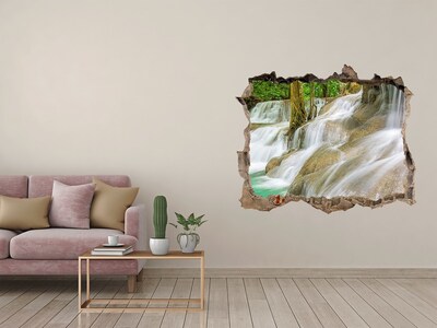 3D Wandsticker Loch Wasserfall im Dschungel