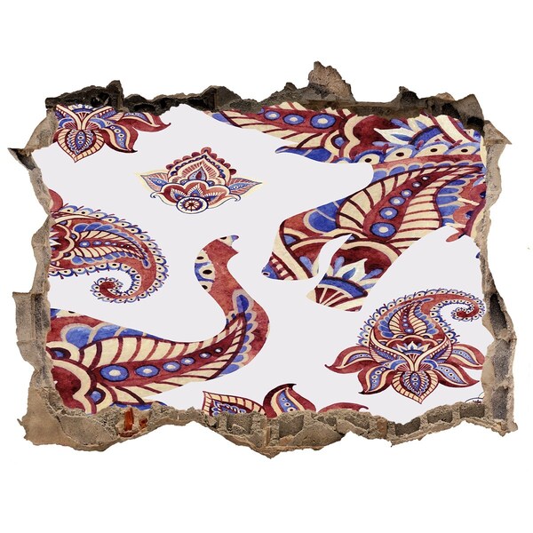 3D Wandtattoos Loch in der Wand Bunte Muster in einem Loch in der Wand