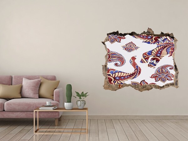 3D Wandtattoos Loch in der Wand Bunte Muster in einem Loch in der Wand