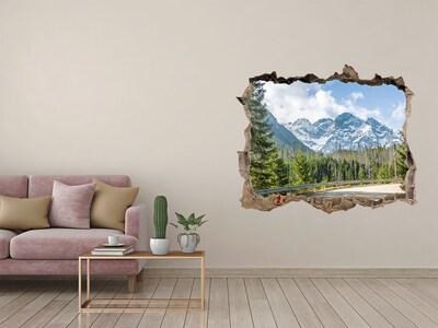 3D Wandtattoos Loch in der Wand Berglandschaft hinter dem Loch in der Wand