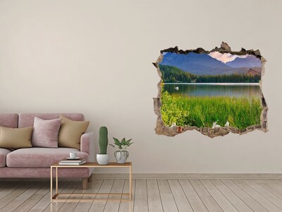 3D Wandsticker Loch Berglandschaft am See