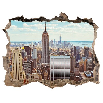 Wandtattoos Mauerdurchbruch Blick auf New York