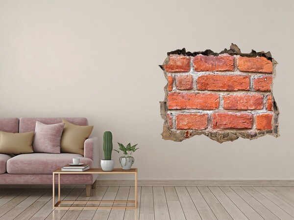 3D Wandtattoos Loch in der Wand Eine zerstörte Backsteinmauer