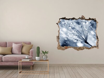 3D Wandsticker Loch Tautropfen auf einem Löwenzahn