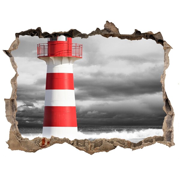 Wandtattoos Mauerdurchbruch Ein Leuchtturm in stürmischer Umgebung