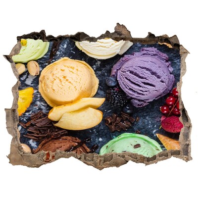 3D Wandsticker Loch Eiswahnsinn