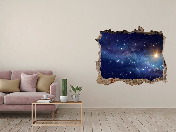 3D Wandtattoos Loch in der Wand Kosmischer Raum