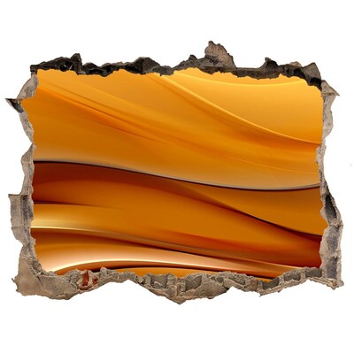 3D Wandtattoos Loch in der Wand Goldene Welle in der Wand