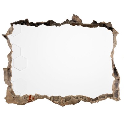 Wandtattoos Mauerdurchbruch Zerbrochene Wand mit verspiegeltem Innenraum