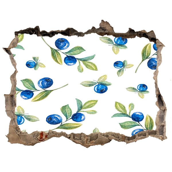 3D Wandtattoos Loch in der Wand Früchte an der Wand im Hintergrund