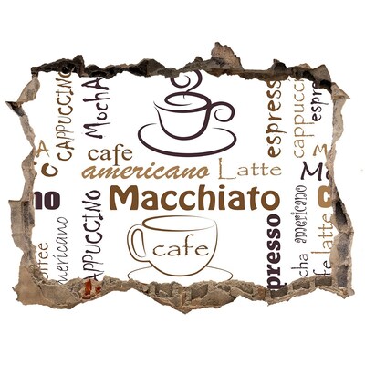 Wandfolien Loch in der Wand Kaffeeecke