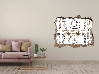 Wandfolien Loch in der Wand Kaffeeecke