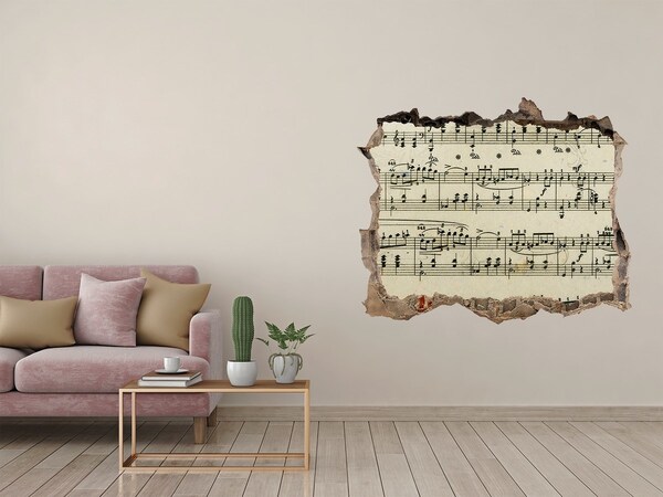 3D Wandsticker Loch Musikalisches Loch in der Wand