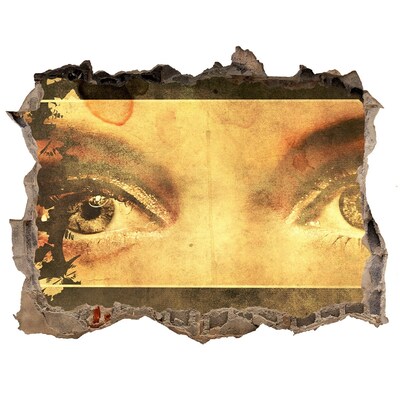 3D Wandtattoos Loch in der Wand Augen hinter der Wand