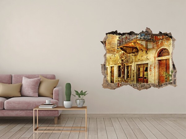 3D Wandtattoos Loch in der Wand Ein verfallenes Haus in malerischer Lage