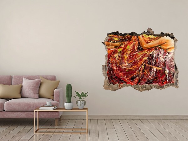 3D Wandsticker Loch Die versunkene Welt der Farben