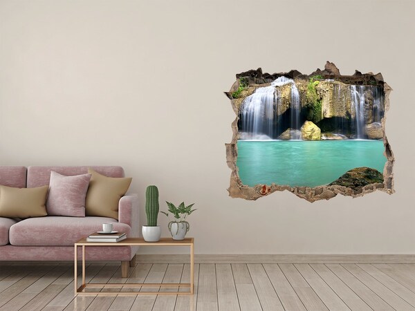 Wandtattoos Loch Ein Wasserfall in paradiesischer Umgebung
