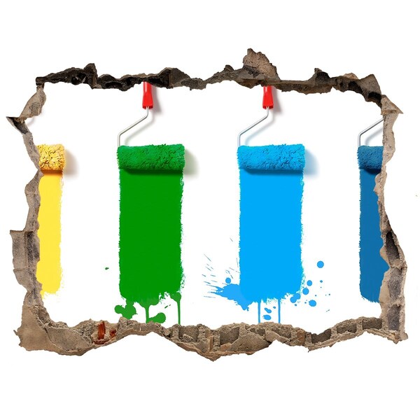 3D Wandtattoos Loch in der Wand Malen in einem neuen Stil