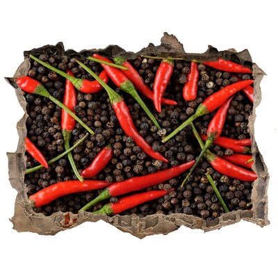 Wandfolien Loch in der Wand kleines Gewürzlokal