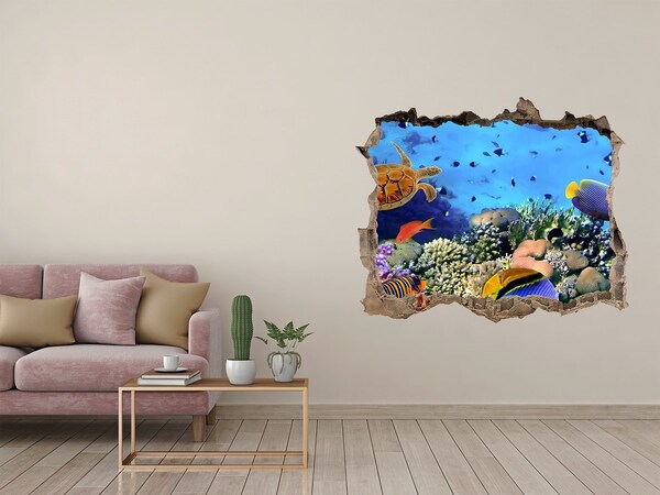 3D Wandsticker Loch Unterwasserparadies