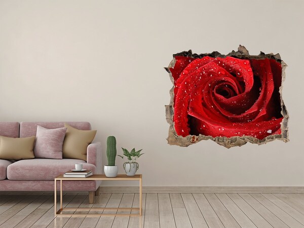 3D Wandtattoos Loch in der Wand Blume aus Beton
