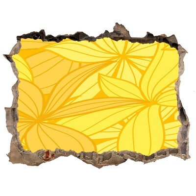 3D Wandsticker Loch Loch in der Wand Blumenmotiv
