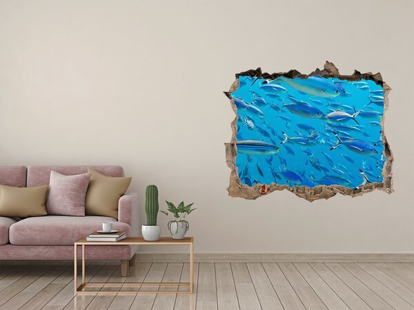 3D Wandtattoos Loch in der Wand Die Unterwasserwelt der Fische