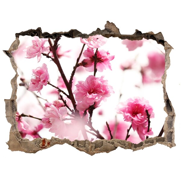 3D Wandsticker Loch Ein Blumenparadies hinter der Mauer