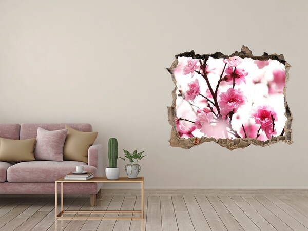 3D Wandsticker Loch Ein Blumenparadies hinter der Mauer