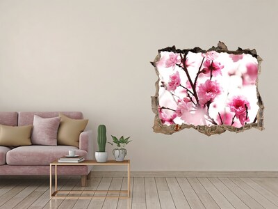 3D Wandsticker Loch Ein Blumenparadies hinter der Mauer