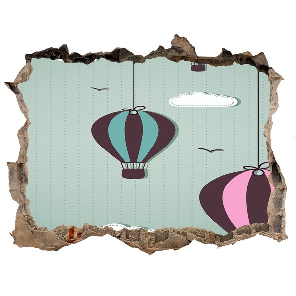 Wandtattoos Mauerdurchbruch Ballons am Himmel