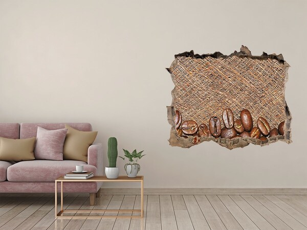 Wandtattoos Loch Kaffee in einer verfallenen Mauer