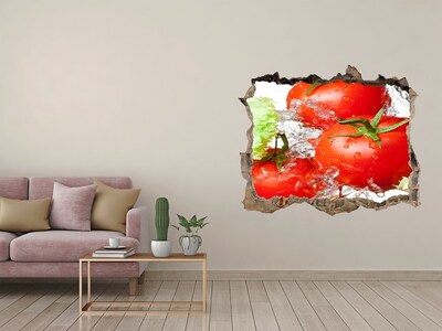 3D Wandtattoos Loch in der Wand Frische Tomaten in Wasser