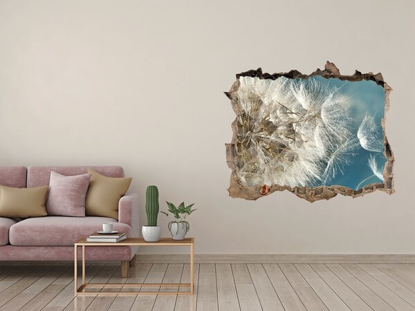 Wandtattoos Mauerdurchbruch Löwenzahn vor dem Himmel