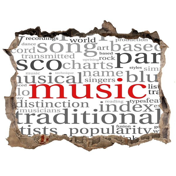 Wandtattoos Mauerdurchbruch Musikalisches Loch in der Wand