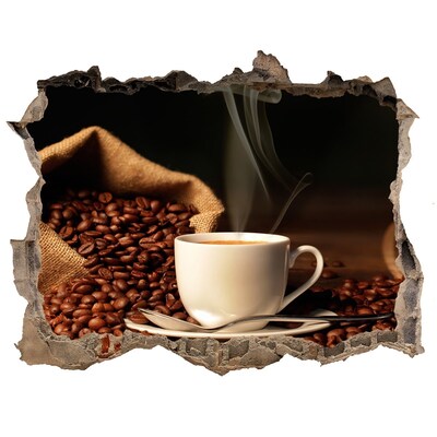 3D Wandtattoos Loch in der Wand Kaffee im Herzen der Bohnen